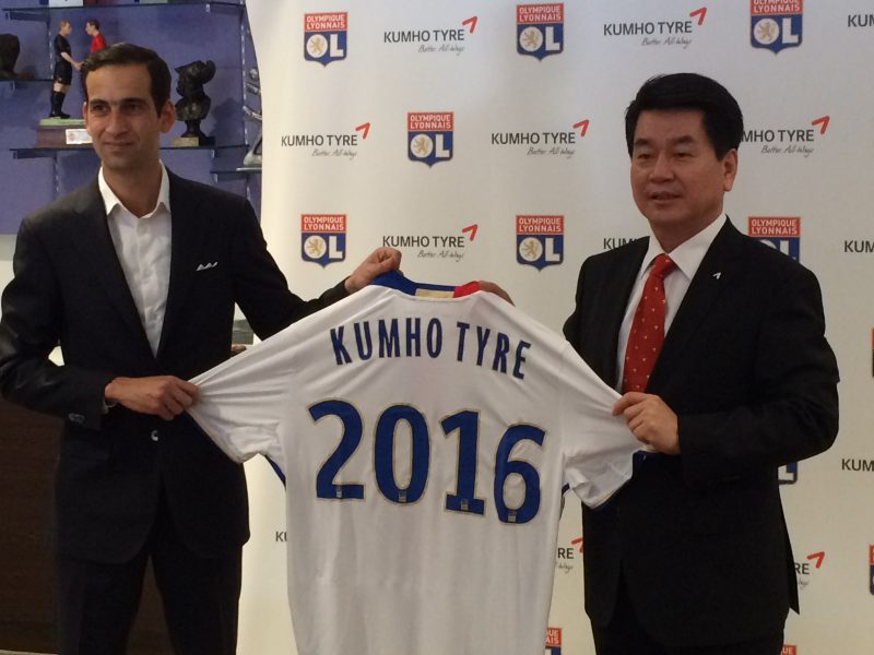 Kumho Tyre - Olympique lyonnais sponsor pneus