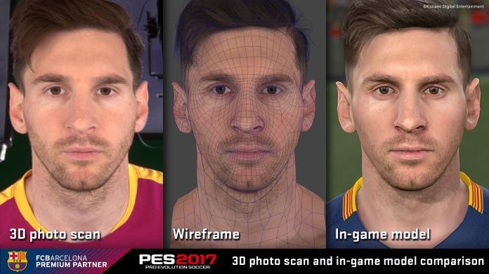 joueurs FC Barclone PES 2017 konami modélisation 3D