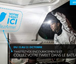 Vendée Globe 2016 – Votre Tweet fait le tour du monde avec Armel Le Cléac’h (Banque Populaire)