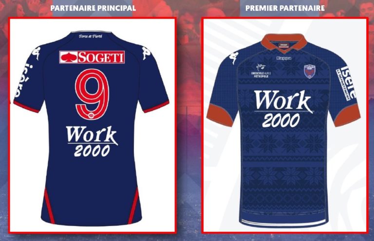 Maillot Rugby FC Grenoble Gilbert - Saison 2000/01 - Manches Longues, Taille XL - Rare