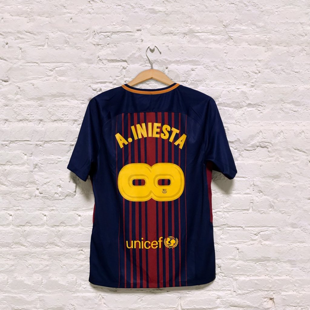 Médaille FC Barcelone Andres Iniesta - Jeton Fantaisie Alliage Blanc Colorisé 40mm