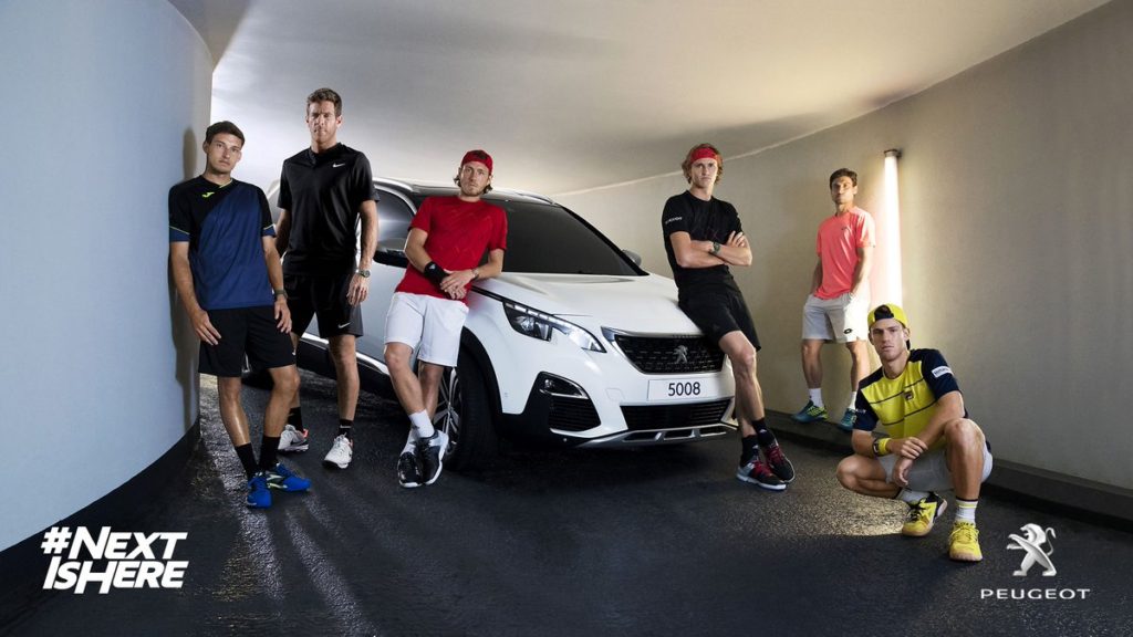 Nouvelle publicité Peugeot avec tennismen