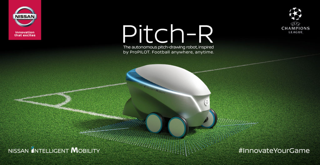 Nissan scores with Pitch-R robot at 2018 UEFA Champion's League Final Kyiv 2018