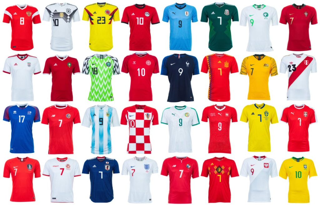 Football - Tous les maillots de la Coupe du Monde de la FIFA Russie