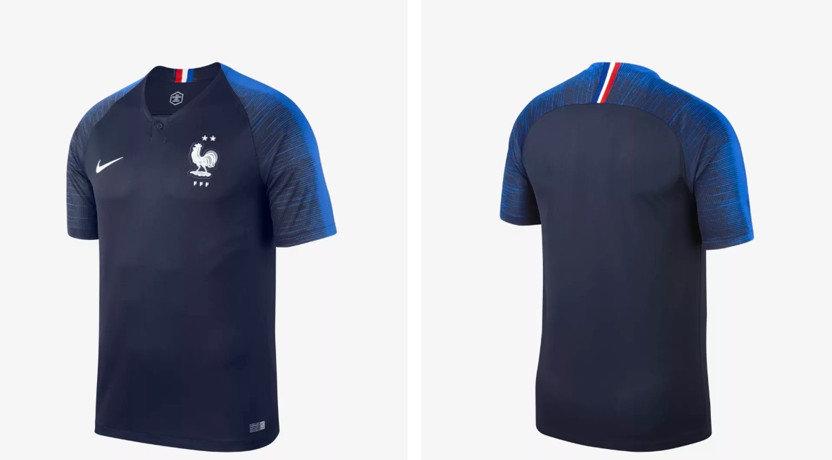 Maillot de foot équipe de France 2 étoiles Neuf avec emballage Taille S-M-L 
