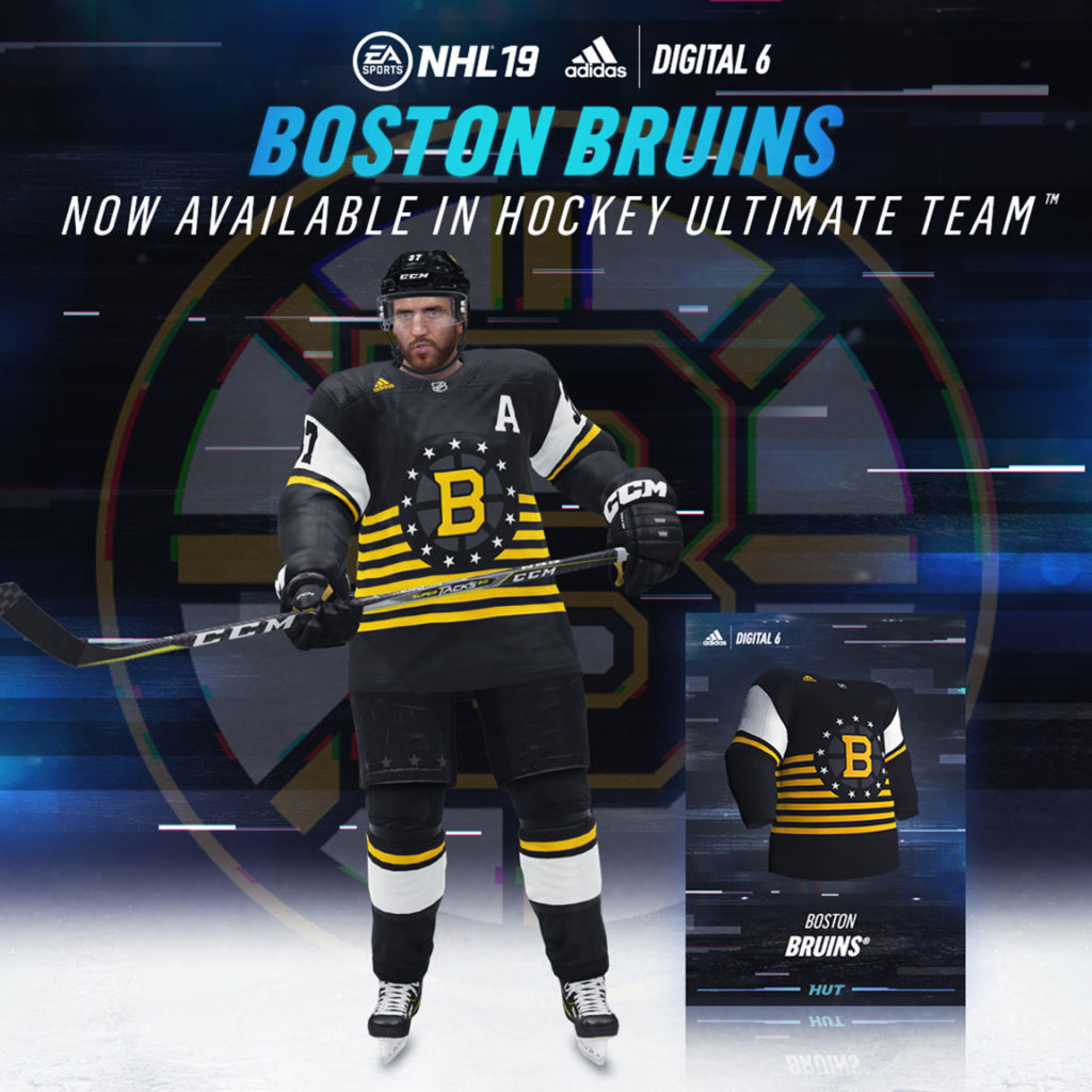 NHL 19 adidas lance des maillots "digitaux" pour les 6 franchises les