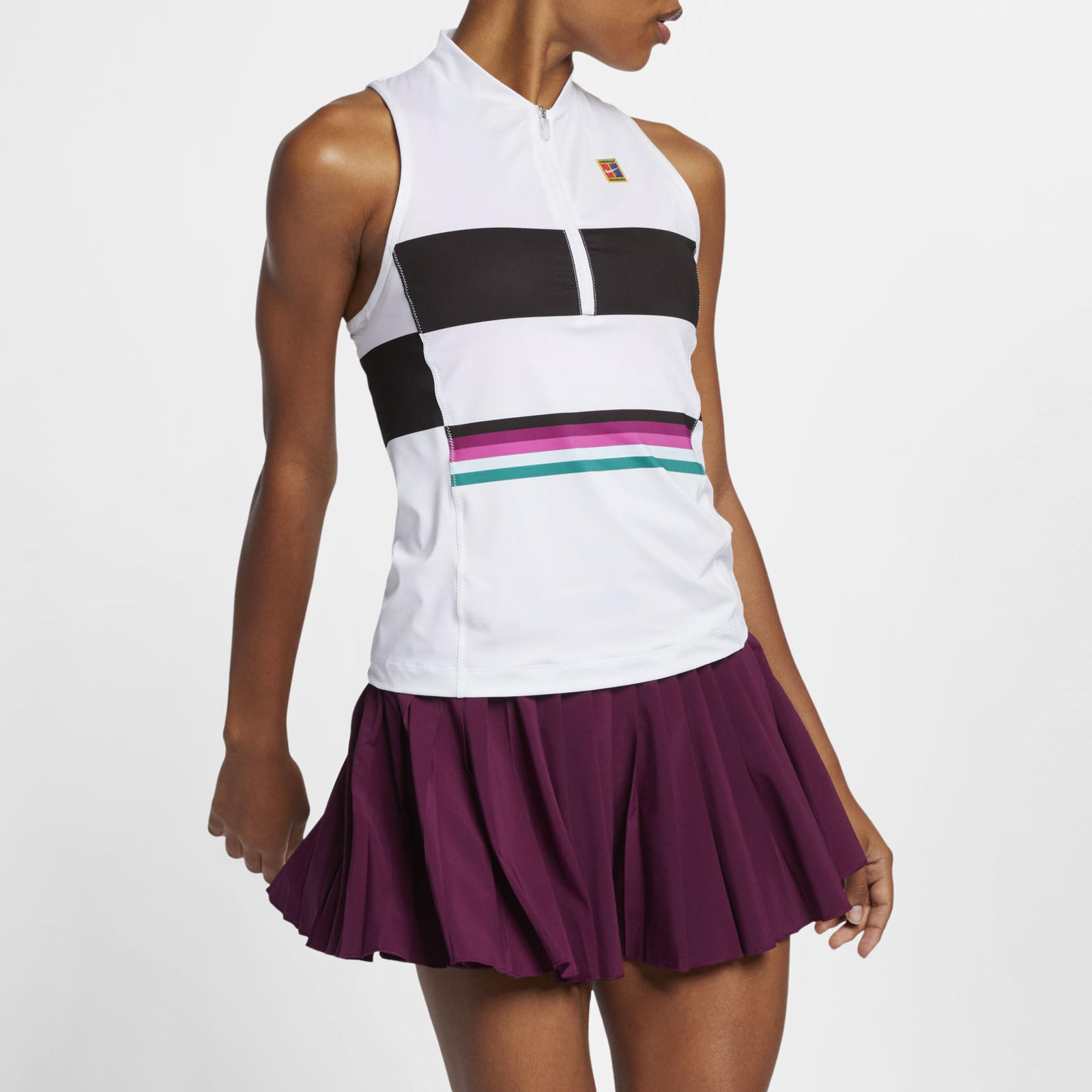 Robe De Tennis Fille - Sans Manches, Jupe Plissée Longue Noire Pour Sport Et Style