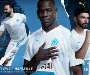 L’Olympique de Marseille dévoile son nouveau maillot domicile 2019-2020 (Puma) sans sponsor sur la face avant