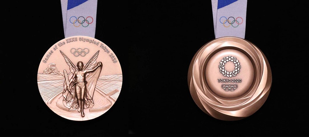 Argent et deux médailles de bronze JEUX OLYMPIQUES SPORT/JOUR PRIX 3 médailles dans un pack Or