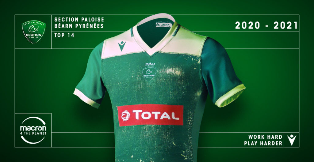 Maillot Rugby Vintage - Section Paloise (Pau) - Vert, Taille XL - EPSPORT
