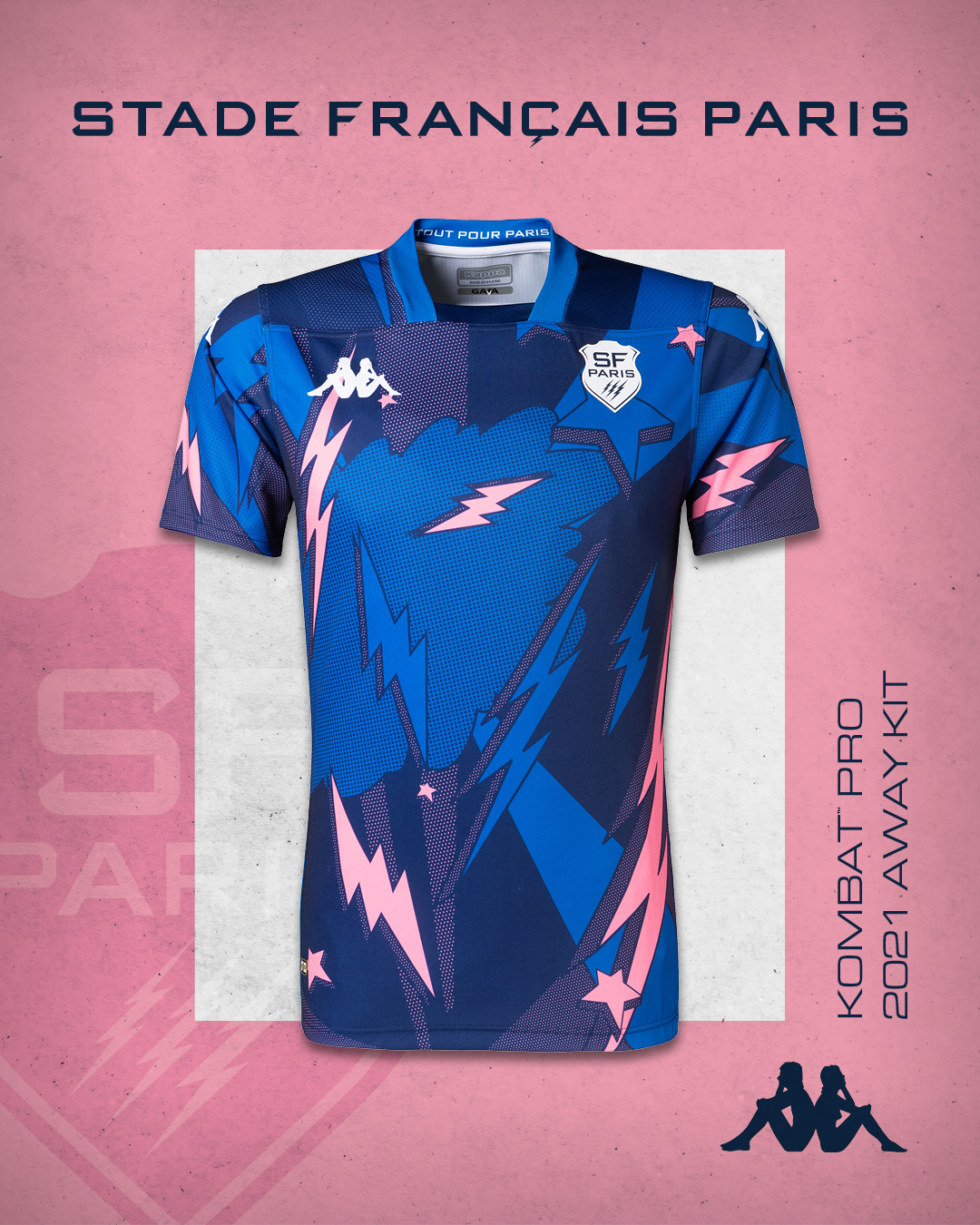 Maillot Rugby Stade Français Extérieur - Kappa Homme - Sport