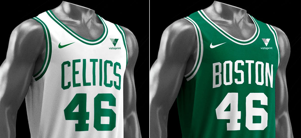 Vistaprint Calendrier 2022 NBA   Vistaprint nouveau sponsor maillot des Boston Celtics 