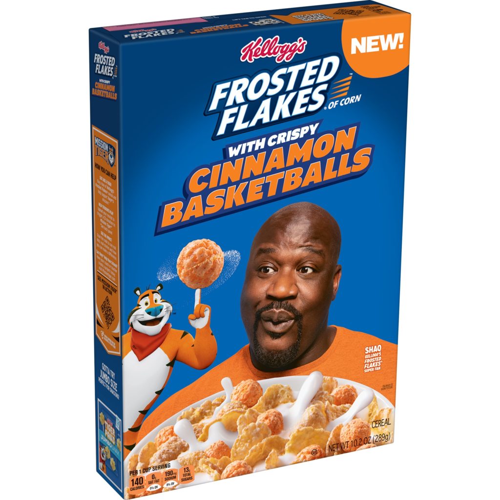 Kellogg's lance une boite de céréales "basketballs" avec Shaquille O