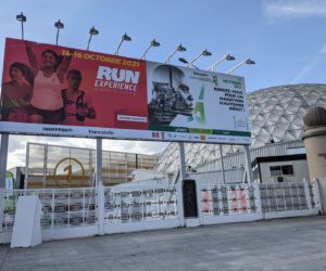 Les exposants du salon du running « Run Experience » pour le Marathon de Paris 2021
