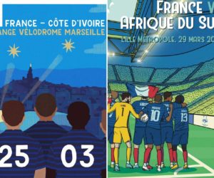 Des posters Maison Transversale x FFF pour les 2 matches amicaux des Bleus contre la Côte d’Ivoire et l’Afrique du Sud