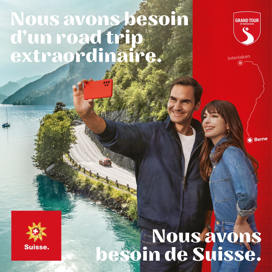 Info et Articles de Presse - Page 2 Roger-Anne-campagne-pub-Suisse-Tourisme