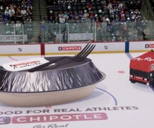 NHL – Le fast-food Chipotle s’offre une publicité en réalité-mixte sur la patinoire