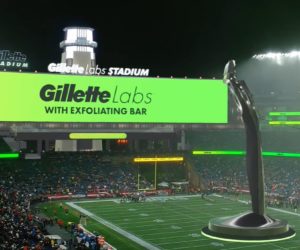 NFL – The Famous Group réalise une publicité en réalité-mixte en direct pour Gillette lors d’un match des New England Patriots