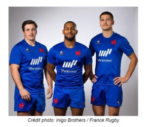 Manpower devient Partenaire Officiel de la Fédération Française de Rugby et sponsor maillot des U20