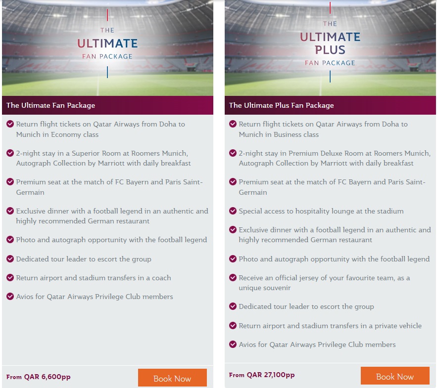 PSG - Bayern Munich : Sponsor des deux clubs, Qatar Airways propose The  Ultimate Fan Experience au Parc des Princes 