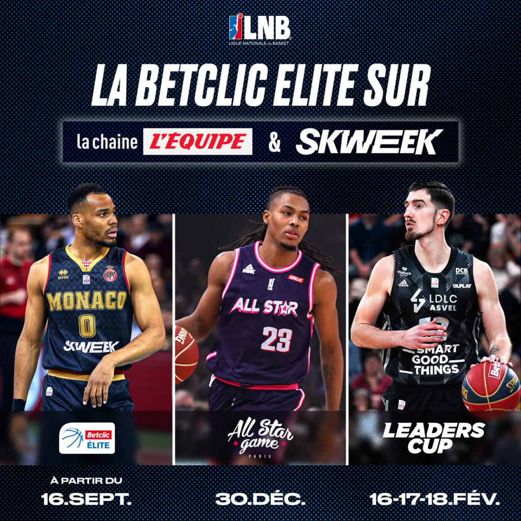Droits TV La Betclic Elite sur Skweek et la Chaîne L'Equipe sur le
