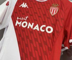 « Visit Monaco » sponsor face du nouveau maillot de l’AS Monaco 2023-2024 conçu par Kappa