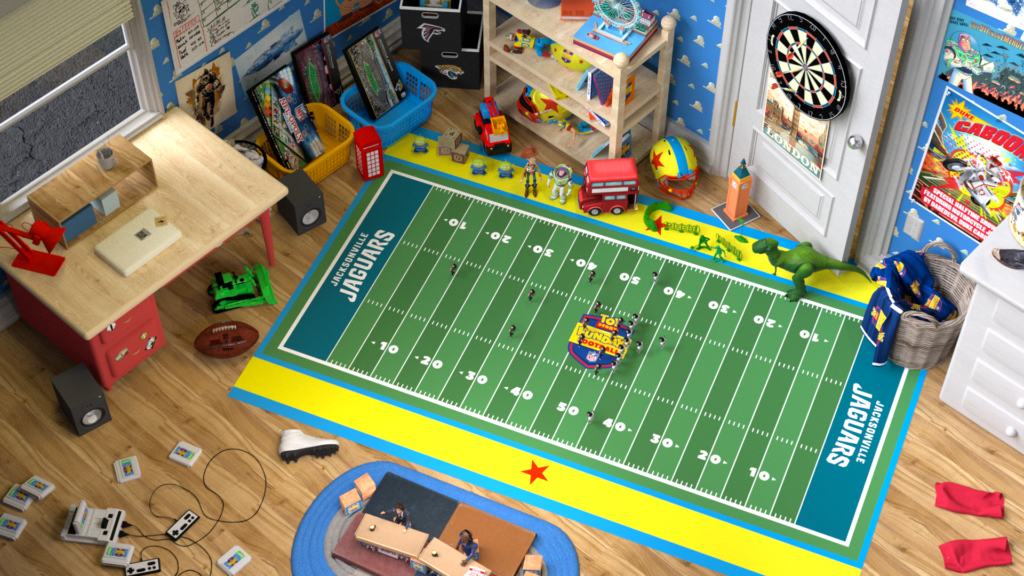 Funday Football: An NFL game revisited in the “Toy Story” style and broadcast live on October 1 to attract the youngest