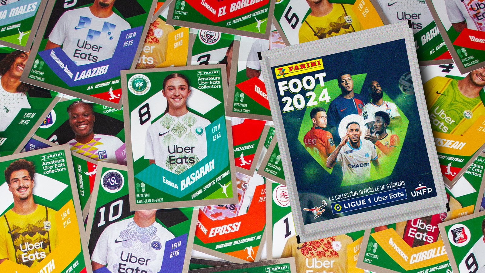 Activation - Des joueurs amateurs s'invitent dans l'album Panini 2024 de la  Ligue 1 grâce à Uber Eats 