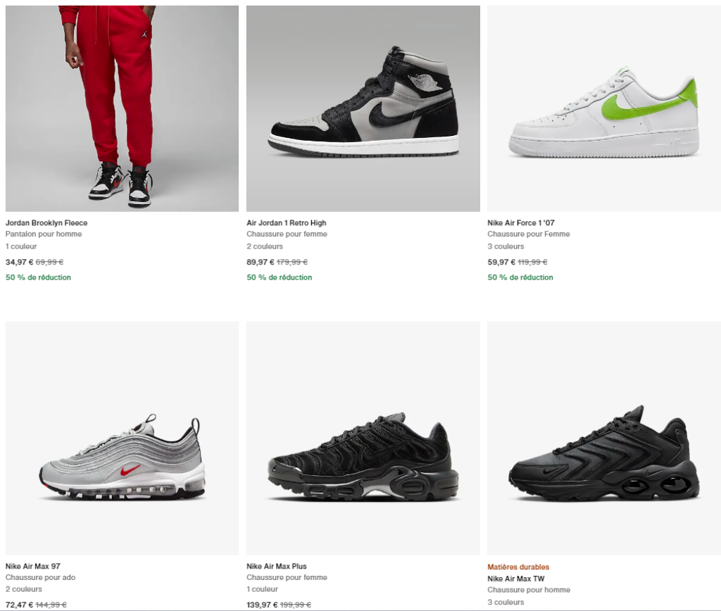 Soldes d'hiver 2023, Nike lance l'opération End of Season Sale : Jusqu'à  -50% de réduction sur le site 