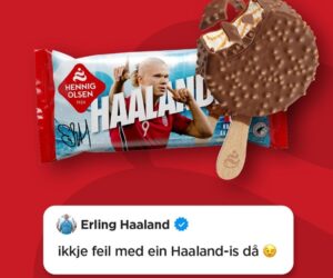Erling Haaland se décline dorénavant en glaces avec Hennig Olsen