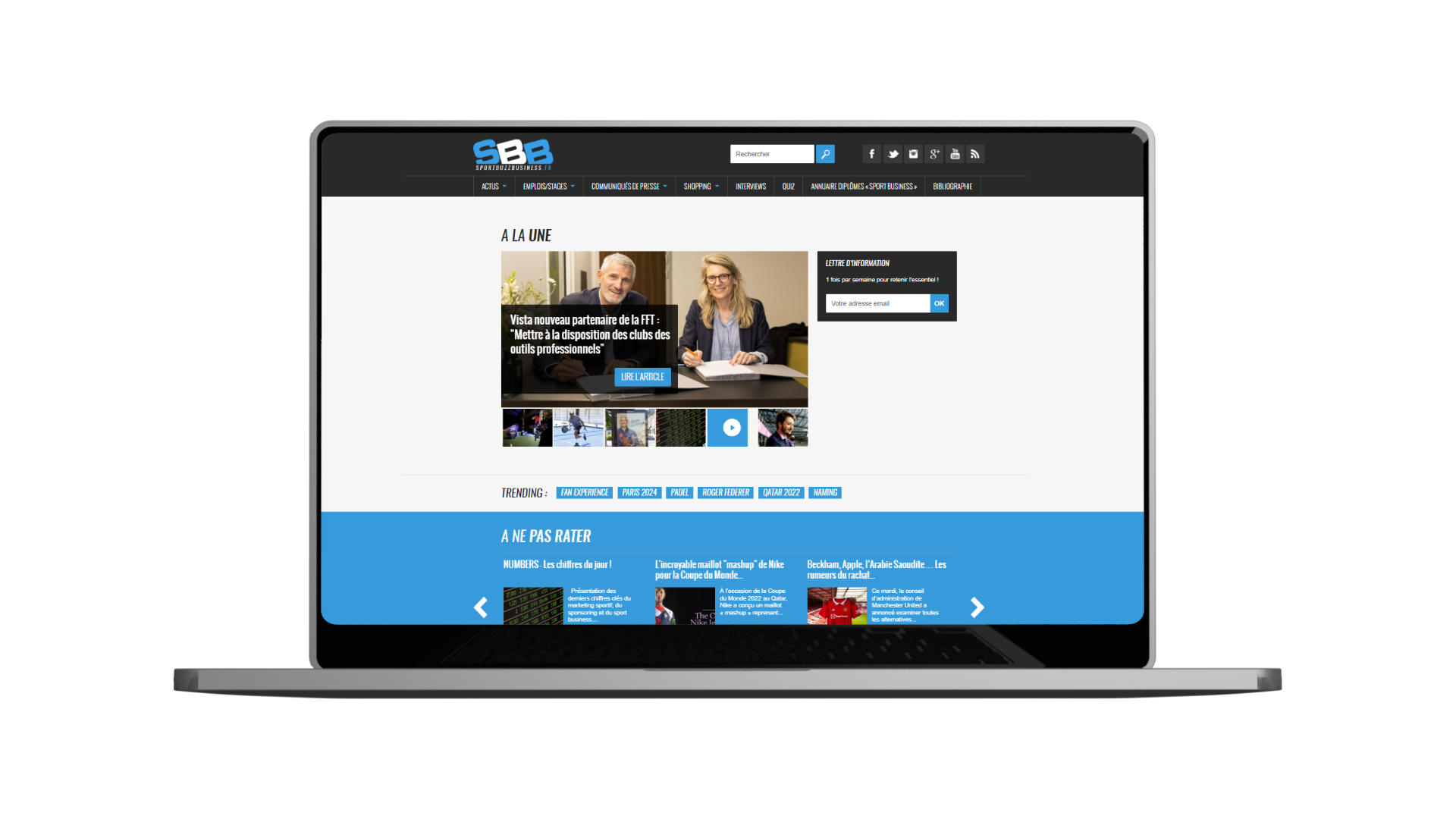 Le site internet en novembre 2022