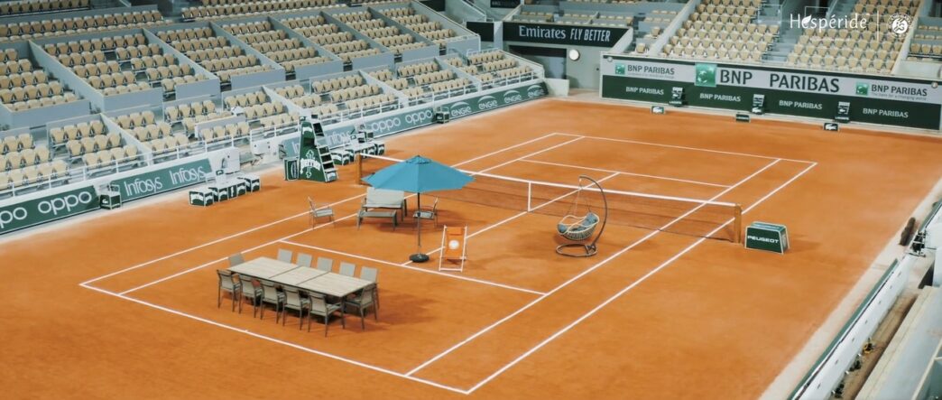 Hespéride, mobilier officiel du tournoi de Roland-Garros pour la 5ème année consécutive