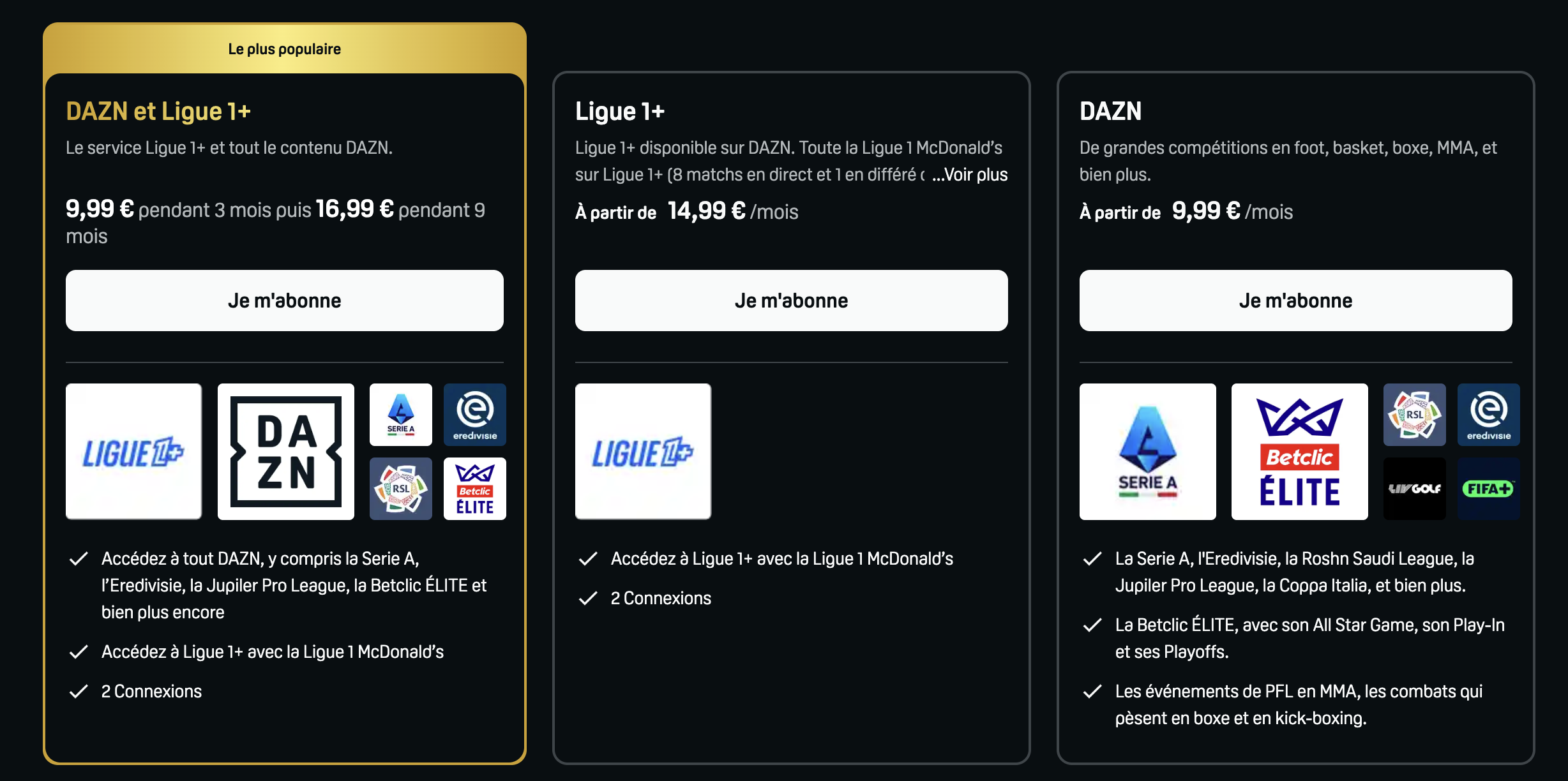 offres abonnements DAZN