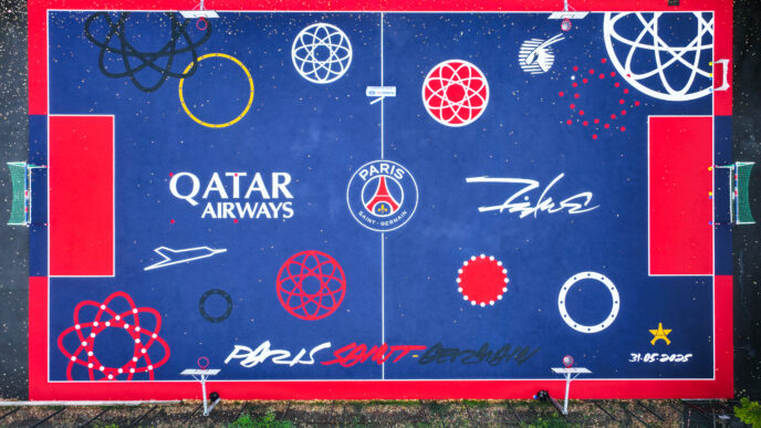 Le Paris Saint-Germain et Qatar Airways inaugurent un terrain omnisport revitalisé à Tremblay-en-France