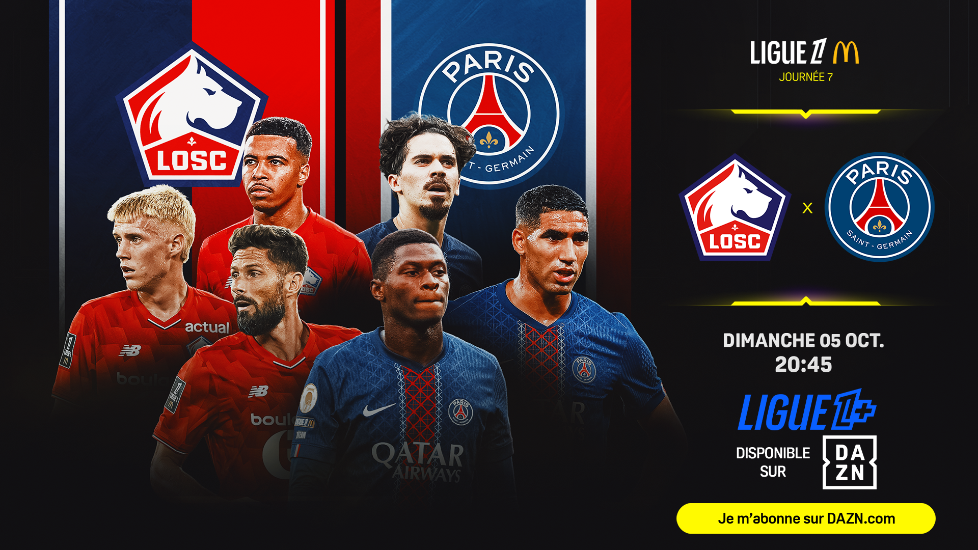 lille psg streaming dazn