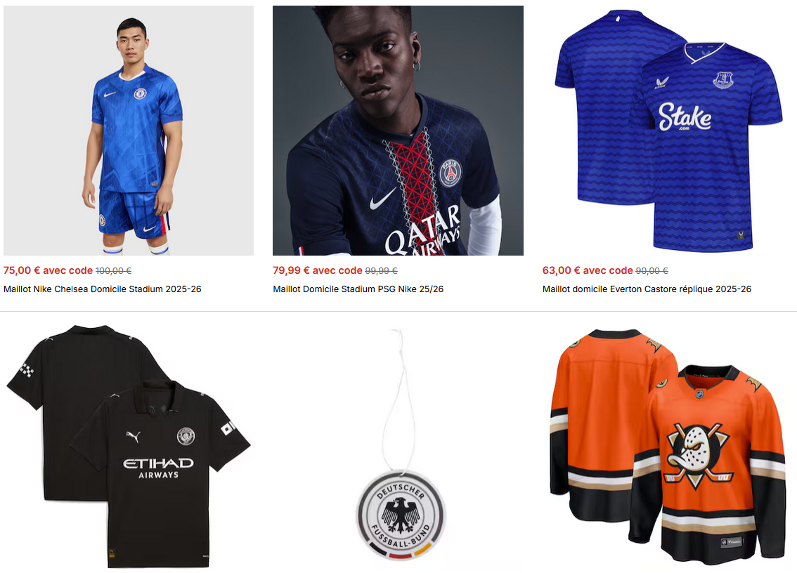 Black Friday Fanatics produits