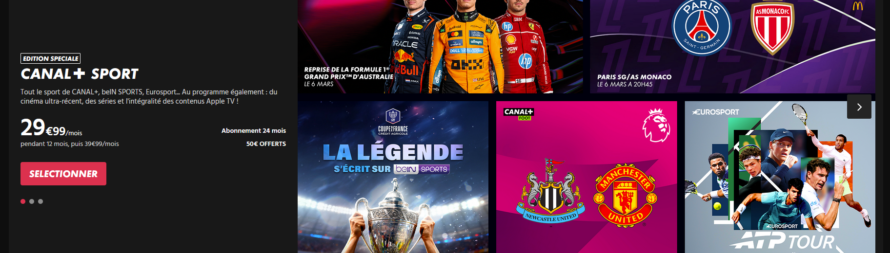 Canal+ offre sport