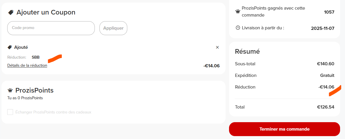 Code promo SBB Prozis