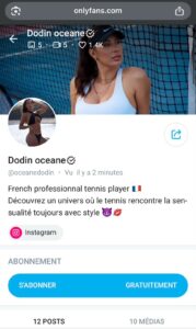 Océane Dodin s’associe à OnlyFans