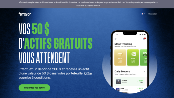 etoro bons plans 50$ code promo