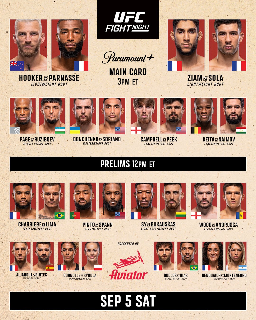 carte ufc paris 5